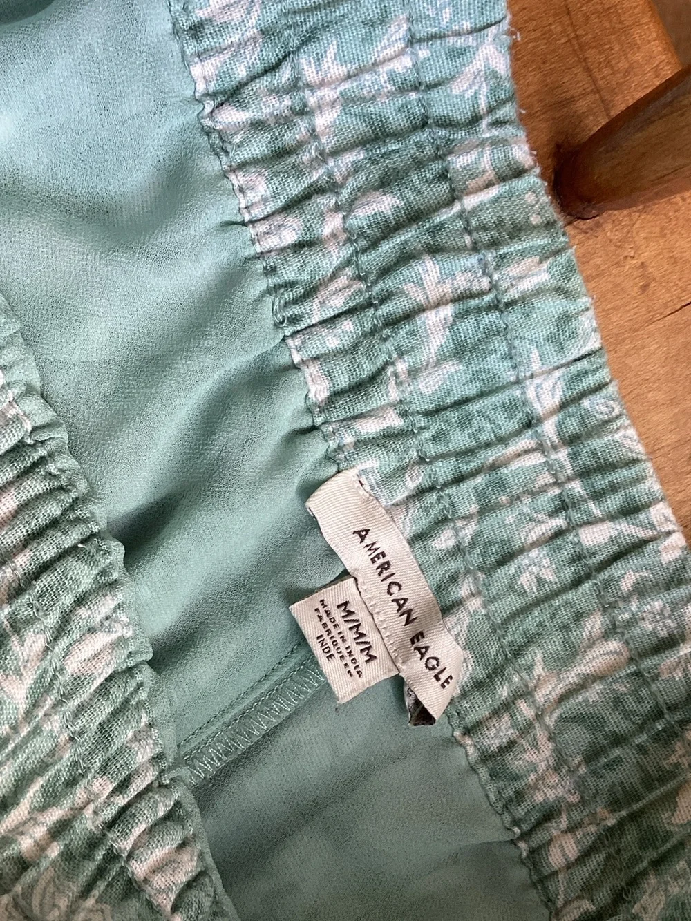 American Eagle Outfitters Seafoam Green Floral A-Line Skirt